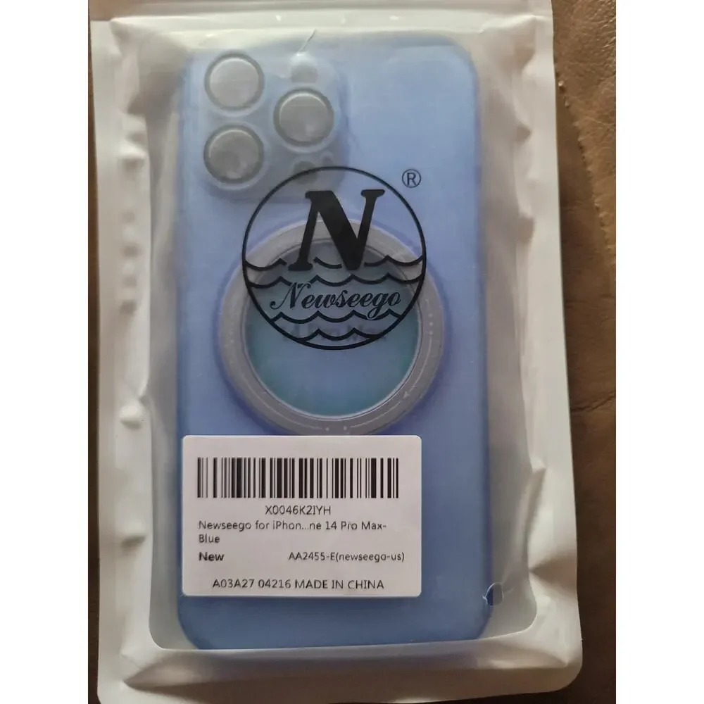 iPhone 14 Pro Max Case,Slim Translucent Matte- blue